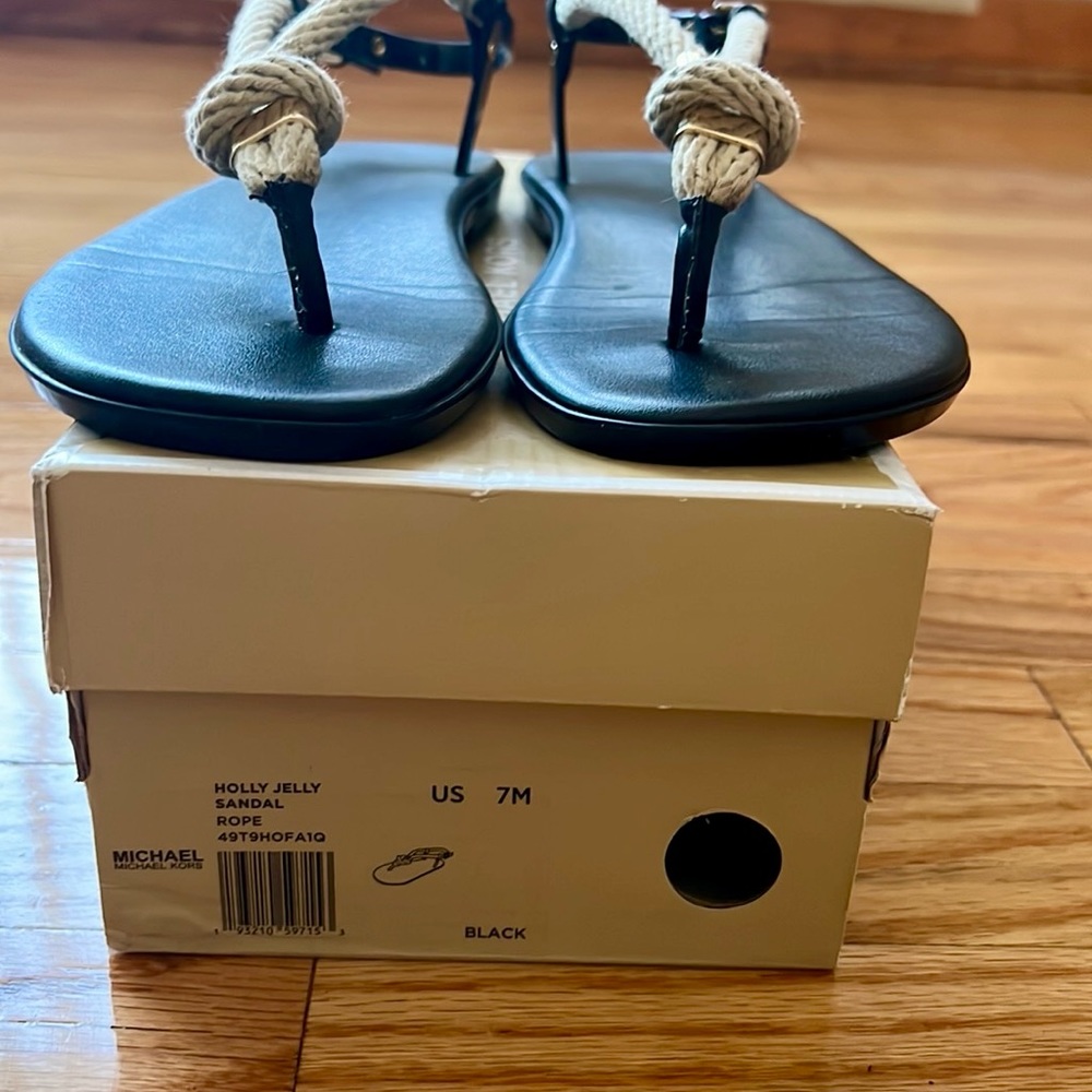 Michael Kors black holly jelly sandal rope size 7 - Picture 5 of 6